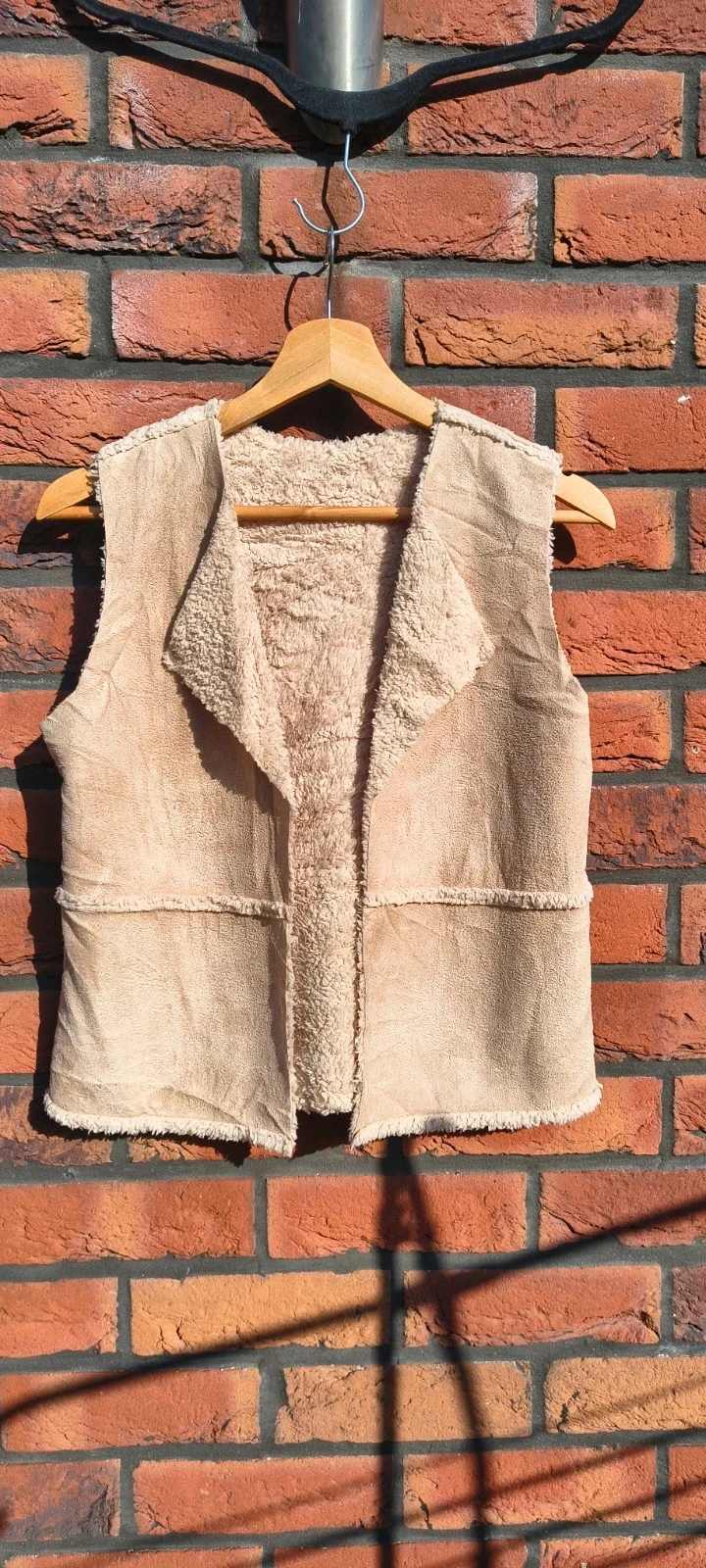 Maggie Breen Too teddy gilet bege | Forro macio | Visual vintage | tamanho de uso p| #236 – photo 3